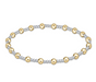 Classic Sincerity Pattern 4MM Bead Bracelet - Mixed Metal