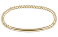 classic gold 3mm bead bracelet - bliss bar smooth