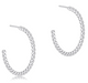 beaded classic 1.25" post hoop - 3mm sterling