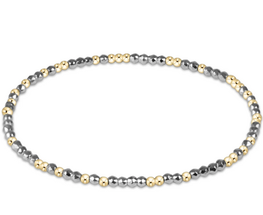 hope unwritten bright silver faceted hematite 2mm bead bracelet