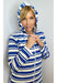 Royal Blue Striped Hoodie