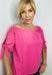 Fuchsia Tie Sleeve Tee