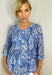 Blue & White Paisley Rayon Top