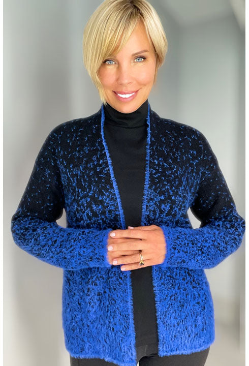 Blue and black cardigan sale