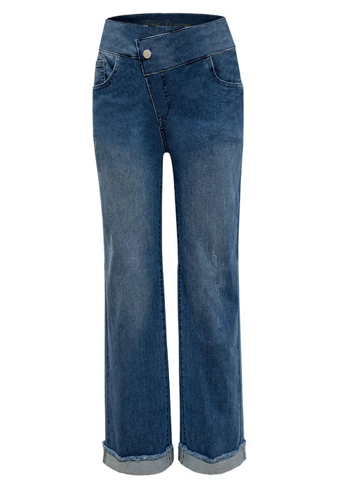 Wide Leg Pull On 28" Inseam Jeans