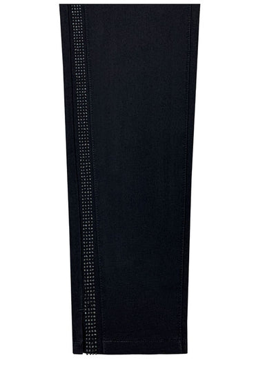 Black Crystal Stripe 28" Inseam Jeans