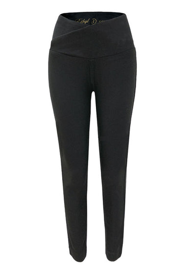 Black Wrap Waist Ponte Leggings