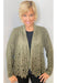 Olive Green Faux Suede Laser Cut Jacket