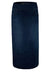 Medium Wash Pull On Denim Midi Skirt