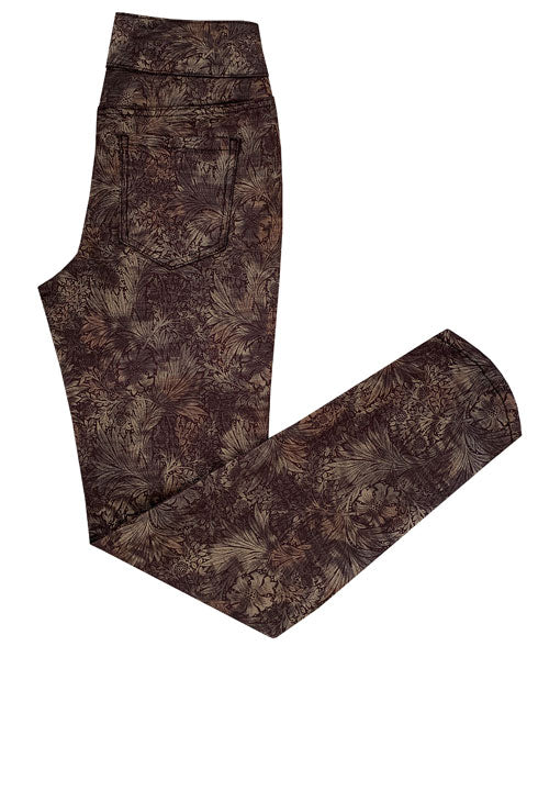 Luxe Brown Print Ankle Pant