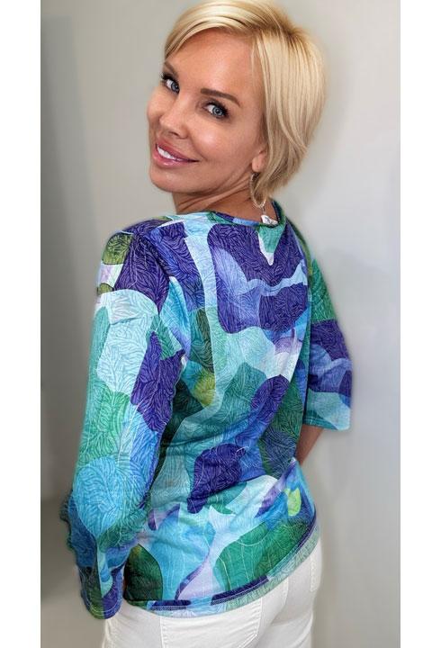 Bue & Green V-Neck Top