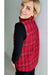 Quilted Red Plaid Vest