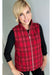 Quilted Red Plaid Vest
