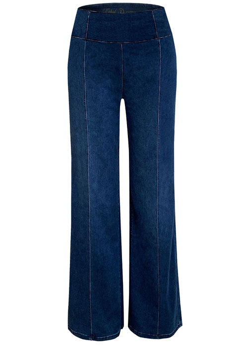 Pull On Wide Legs Medium Wash