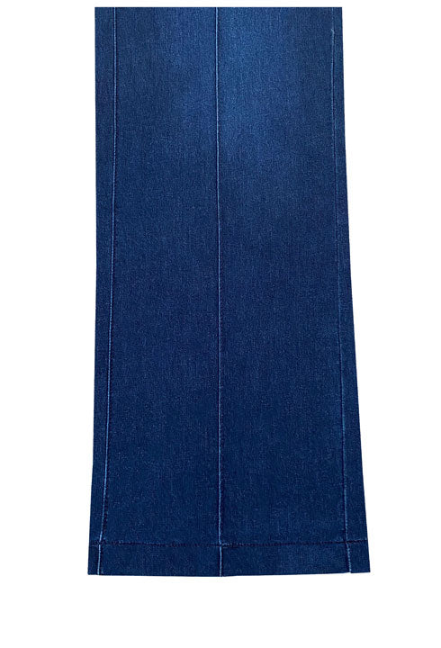 Zipper Front Wide Leg Medium Wash