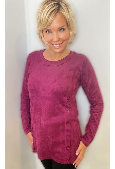 Faux Suede Berry Tunic