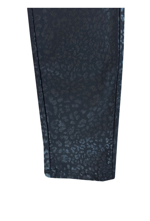 Black Leopard Print Ponte Legging