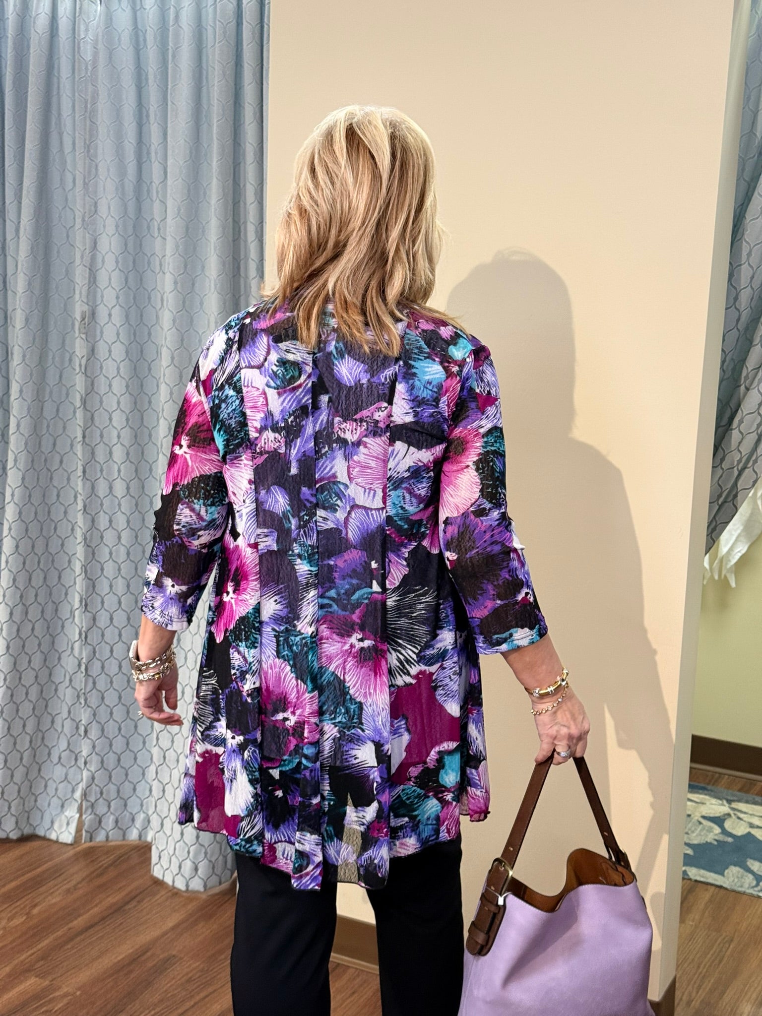 Pansies Mesh Jacket & LavenderTank