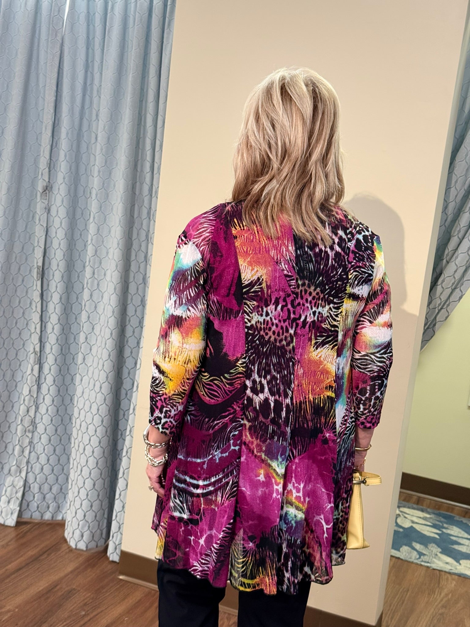Multi Animal Print Jacket & Magenta Tank