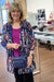 Navy Ferns Mesh Jacket and Magenta Tank