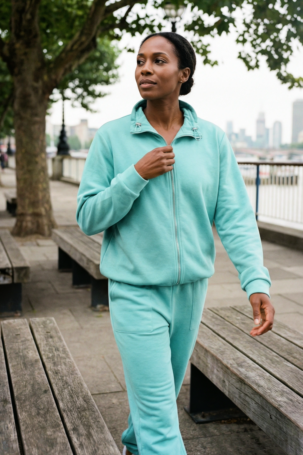 Aqua Zip Up & Jogger Leisure Set