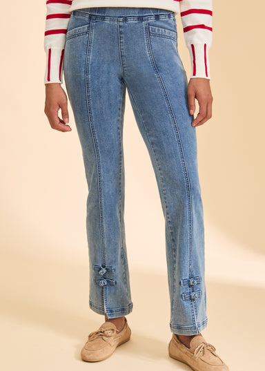 Medium Wash Pull On Boot Leg