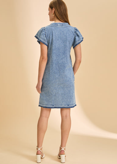 Chambray Shift Dress
