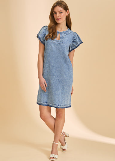 Chambray Shift Dress