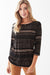 Black 3/4 Sleeve Knit Top