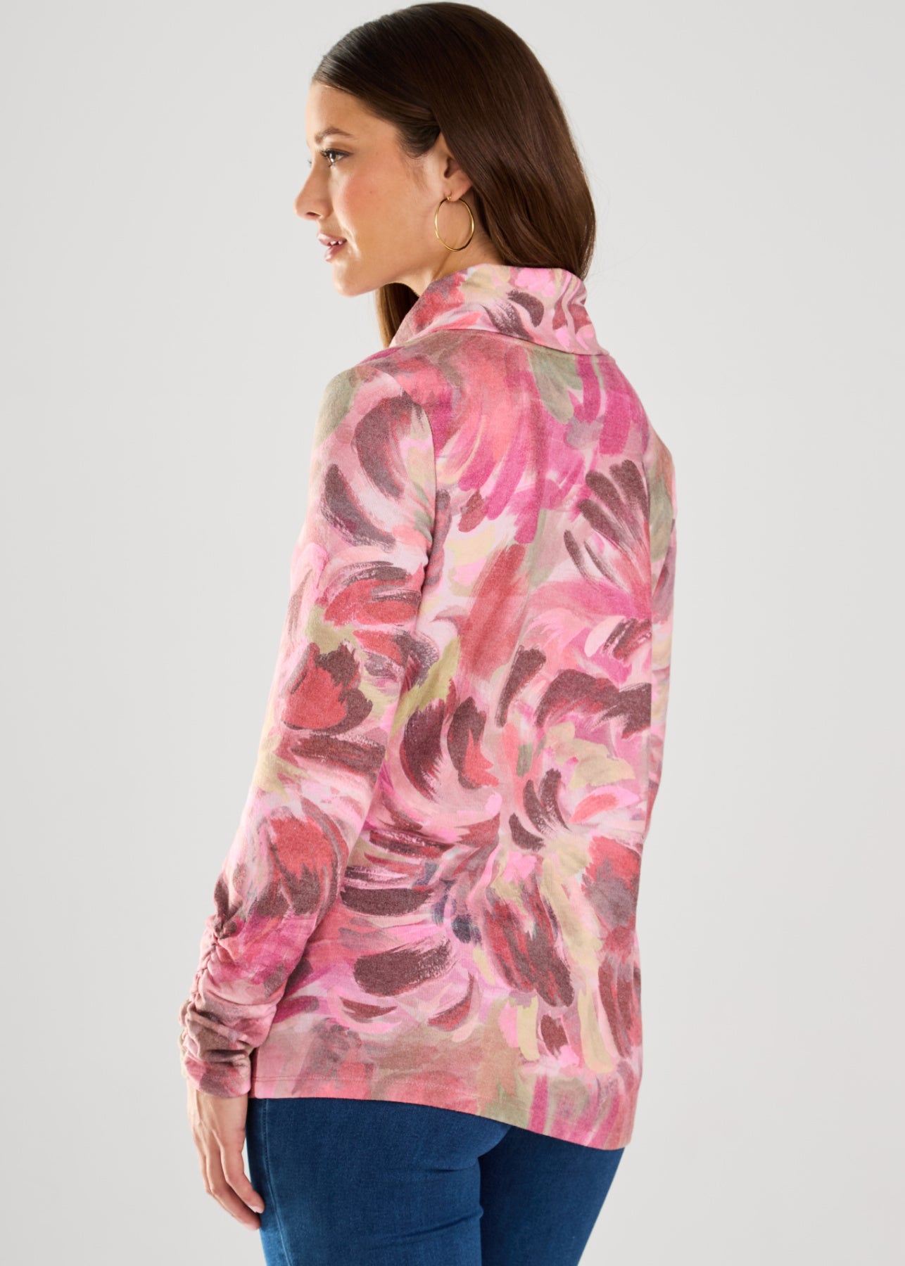 Gallery Print Cowl Neck Top