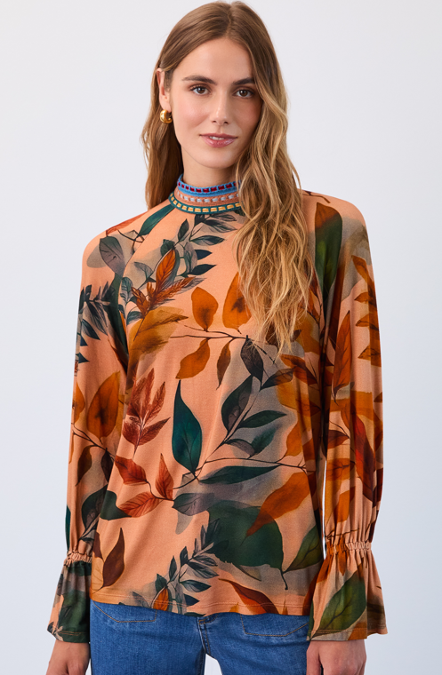 Floral Print Back Bow Top