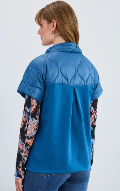 Indigo Puffer Jacket Vest