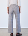 Plaid Wide Leg Ponte Crop Pant