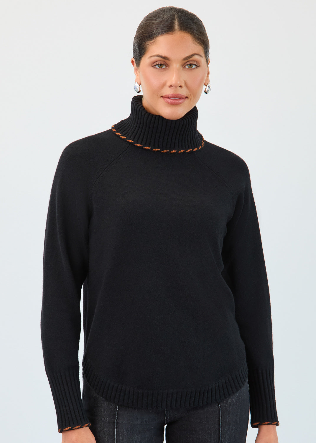 Black Cowl Neck Sweater