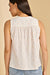 White Sleeveless V-Neck Blouse