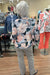 FDJ Floral Mock Neck Long Sleeve Top — Blue | Artist Print | Viscose Jersey