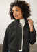 FDJ Charcoal Bomber Knit Jacket | Bonded Knit | 22" Length