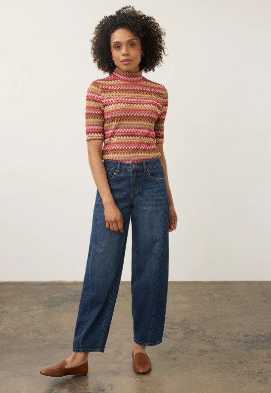 FDJ Girlfriend Barrel Ankle Jean — Dark Wash | Mid Rise | 29" Inseam