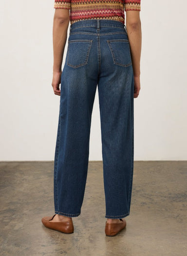 FDJ Girlfriend Barrel Ankle Jean — Dark Wash | Mid Rise | 29" Inseam