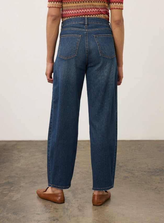 FDJ Girlfriend Barrel Ankle Jean — Dark Wash | Mid Rise | 29" Inseam