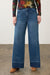 FDJ Suzanne High Rise Wide Leg Jean — Medium Wash | Panel Seam Detail | 31" Inseam