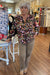 Pumpkin Floral Print Shirt