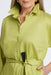 Chartreuse Avery Stretch Matte Sateen Blouse