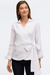 White Salina Stretch Matte Sateen Shirt
