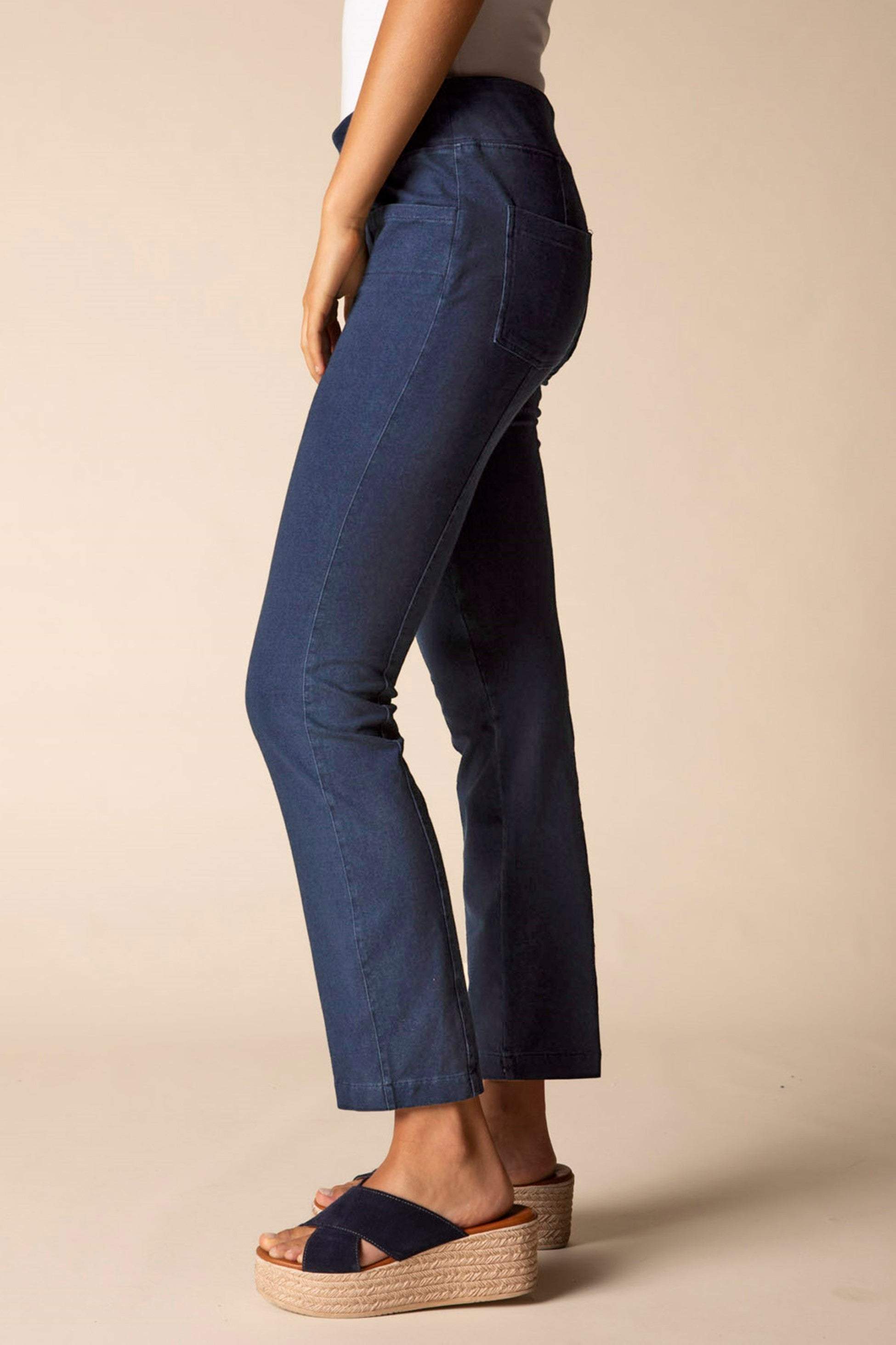 Denim Front Seam Pocket Pant
