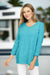 Lake Ruched Sleeve V-neck