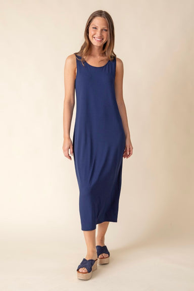 Navy Midi Travel Knit Tank Dress