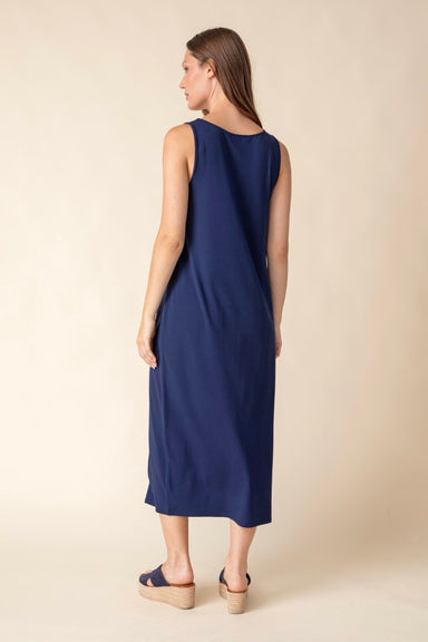 Navy Midi Travel Knit Tank Dress