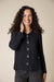 Black Crinkle Crepe Swing Jacket