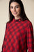 Apple Red Asymmetric Plaid Pullover